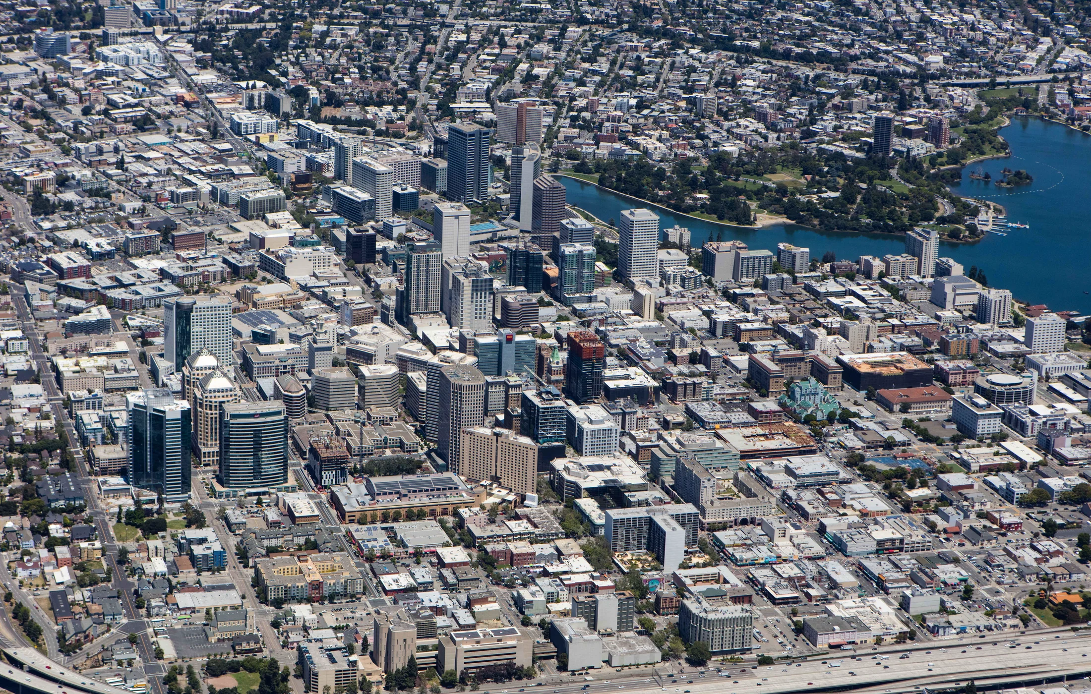 Oakland skyline showing Herrick building projects.